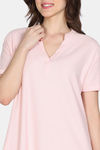 Zivame 2 Mile Fashion Knit Cotton Loungewear Dress - Pink Dogwood — thumbnail 5
